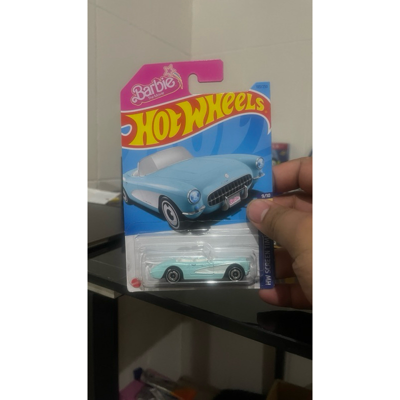 Hot Wheels Barbie Corvette Blue