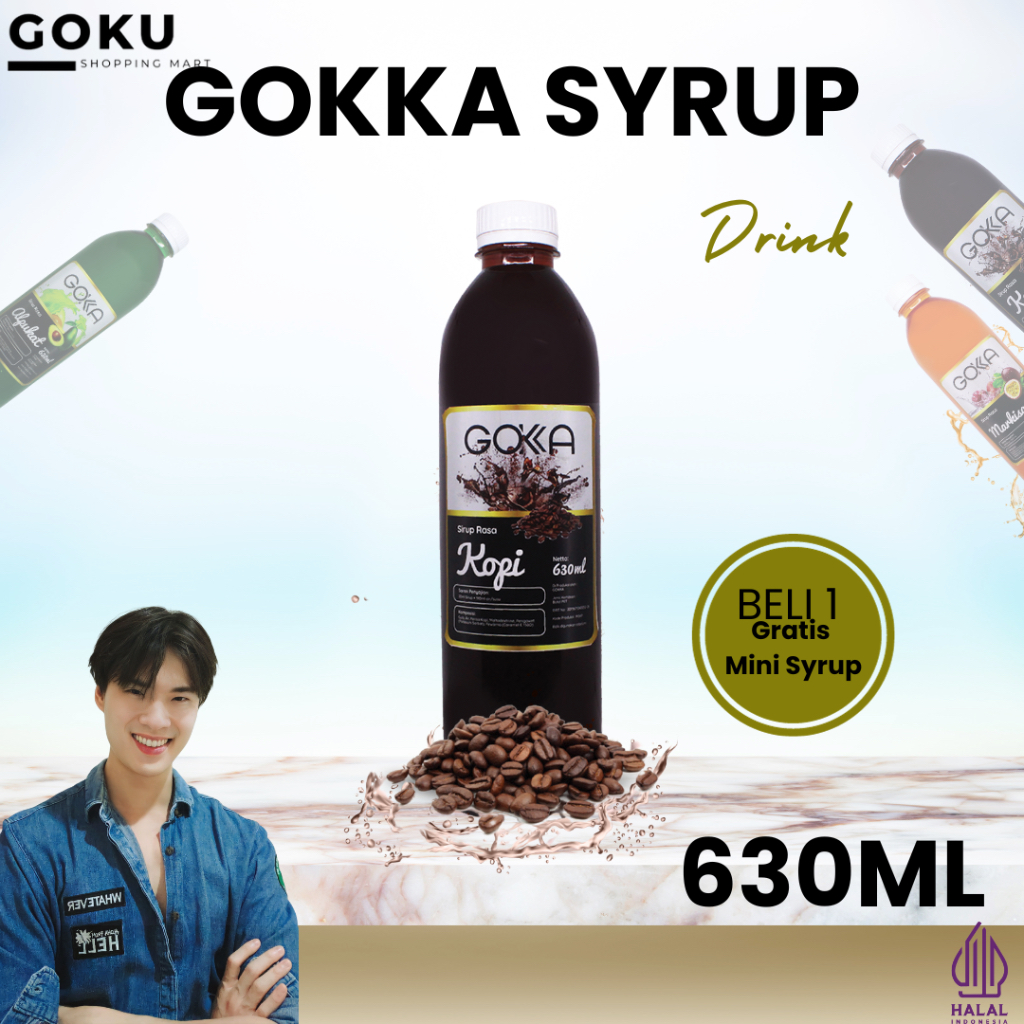 

Minuman Sirup 630ml Gokka Syrup Rasa Kopi / Coffee