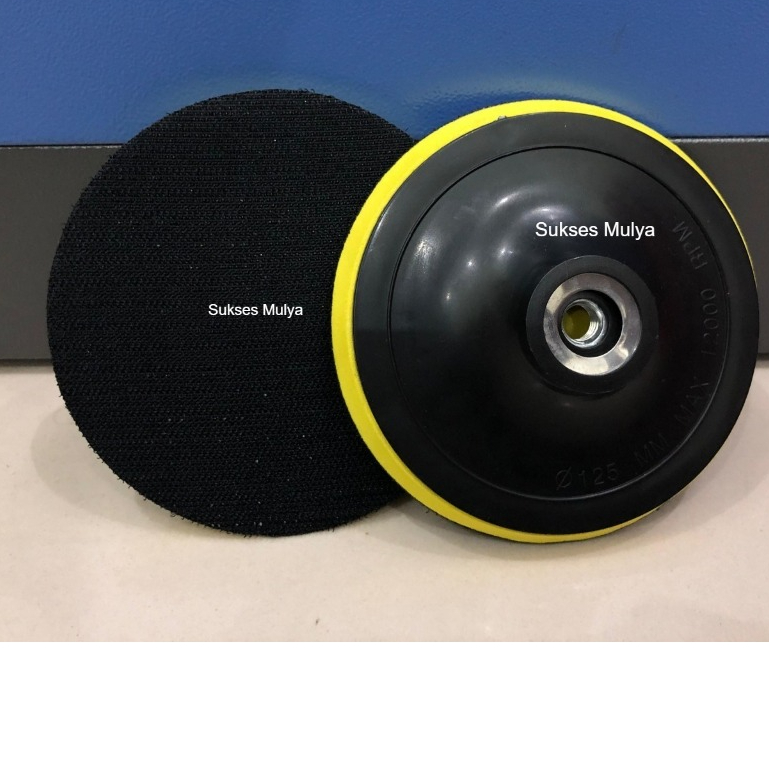 5 Inch x M10 Tatakan Amplas Velcro Pad Sanding Disk Backing Plate Hi-tech