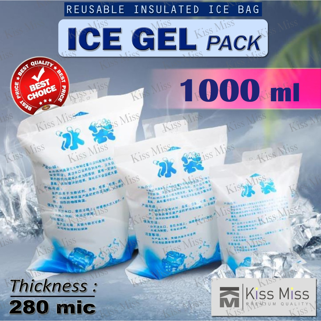 ICE GEL PACK 1000 ml / Jelly / Blue Ice / Pendingin / Dry Es / Cooler / Gabag / es / ASI