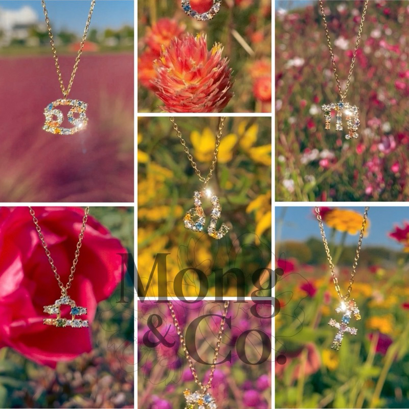 Mong&Co Zodiac Constellation S925 Necklace 18K Gold Plated - Kalung Wanita Horoscope Horoskop Bintan