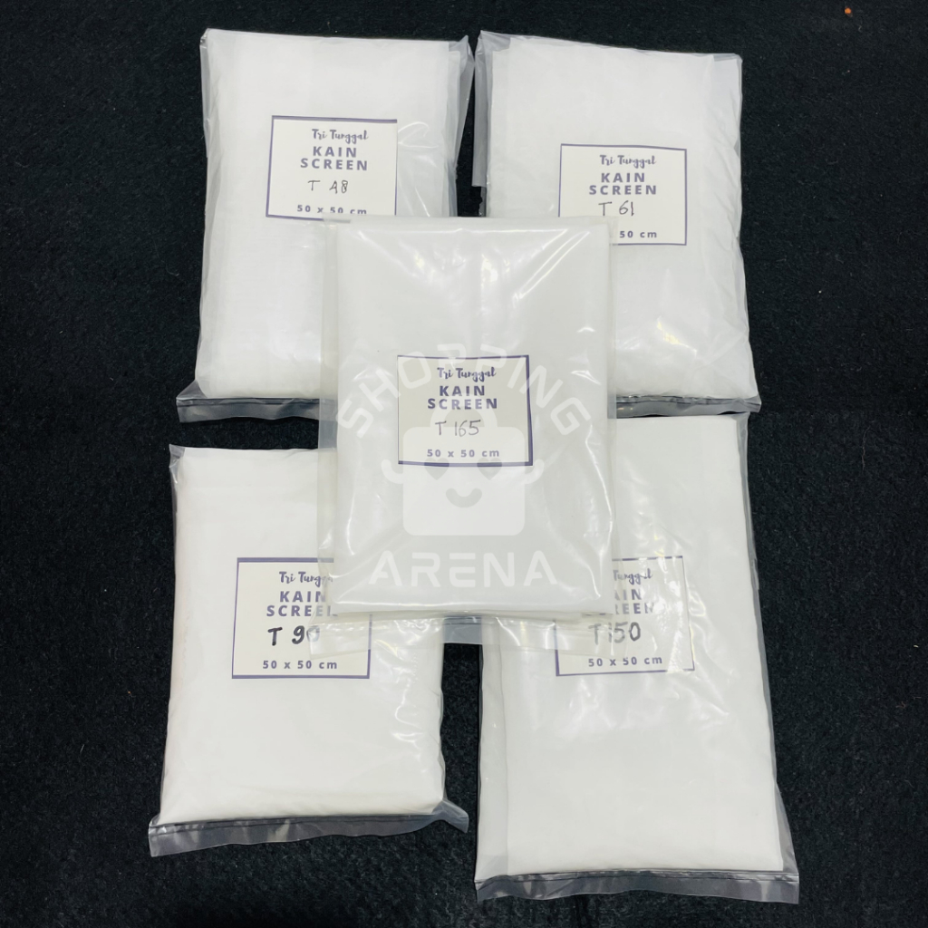 

Kain Screen Sablon Bahan Monyl Kualitas Bagus Murah Ukuran 50x50 cm T48 T61 T90 T120 T150 T165 Warna Putih Satuan Lembaran Mesh Polyester Monil Cetak Blok Raster DIY Lembar Potong Potongan Meteran Permeter White Media Kertas Plastik Shopping Arena Malang