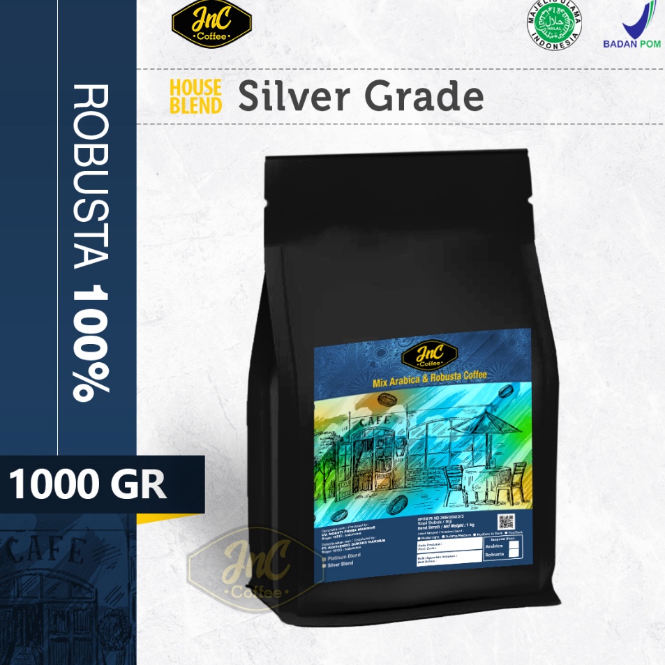 

[KODE PRODUK NAYBH7854] JnC Silver House Blend 1 KG 100% Robusta Kopi Susu Espresso