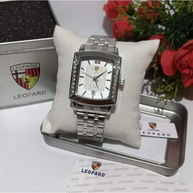 Jam Tangan Wanita Original Leopard Anti Air Ring Mata Tanggal Aktif Lp-0013 Watches Terlaris