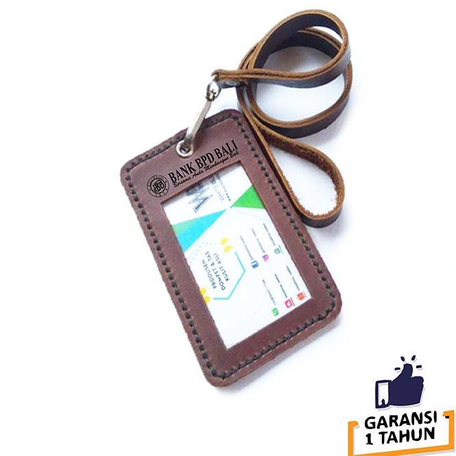 

modelTipe KIS540 Name Tag Id Kulit Asli Logo Bank BPD Bali Warna Coklat - GARANSI