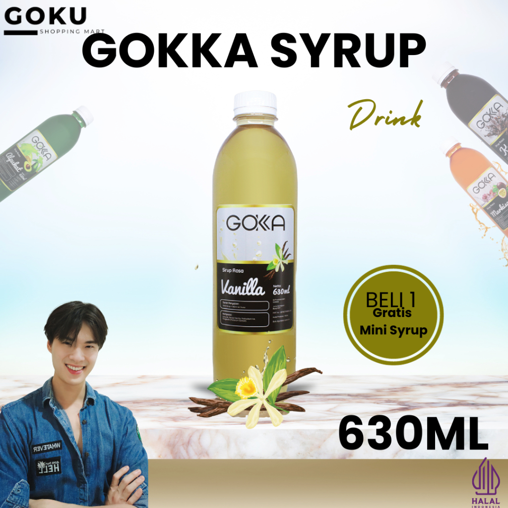 

Minuman Sirup 630ml Gokka Syrup Rasa Vanilla