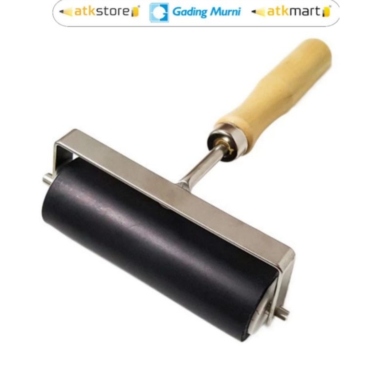 

V Tec Roller Rubber 5 10 15 cm Wood Handle - Roll Kanvas / Roll Lino
