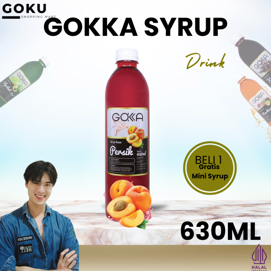 

Minuman Sirup 630ml Gokka Syrup Rasa Persik