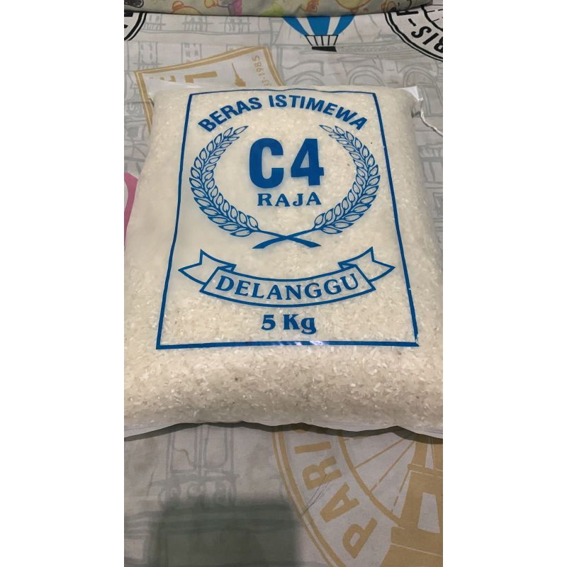 

BERAS C4 RAJA BIRU ASLI DELANGGU KEMASAN 5kg