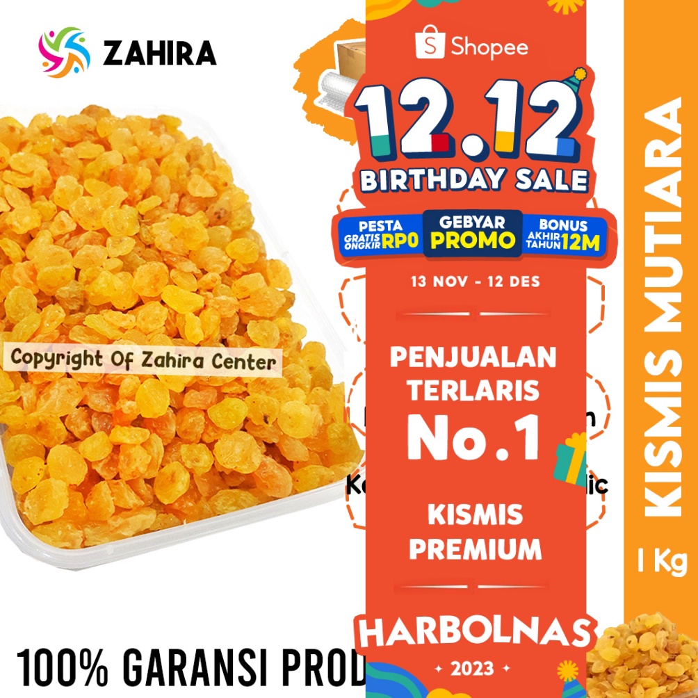 

8.8 Promo Brand Kismis Premium 1kg Asam Manis Mutiara Raisins Rasa Manis Enak Fresh Khas Arab MPASI Oleh-oleh Haji Umrah