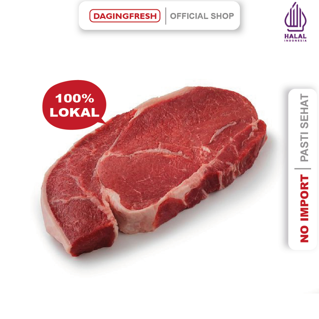 

[100%LOKAL] DAGINGFRESH 500 GRAM SIRLOIN STEAK AUS LOKAL GRADE A - DAGING SAPI AUS - DAGING SAPI SEGAR