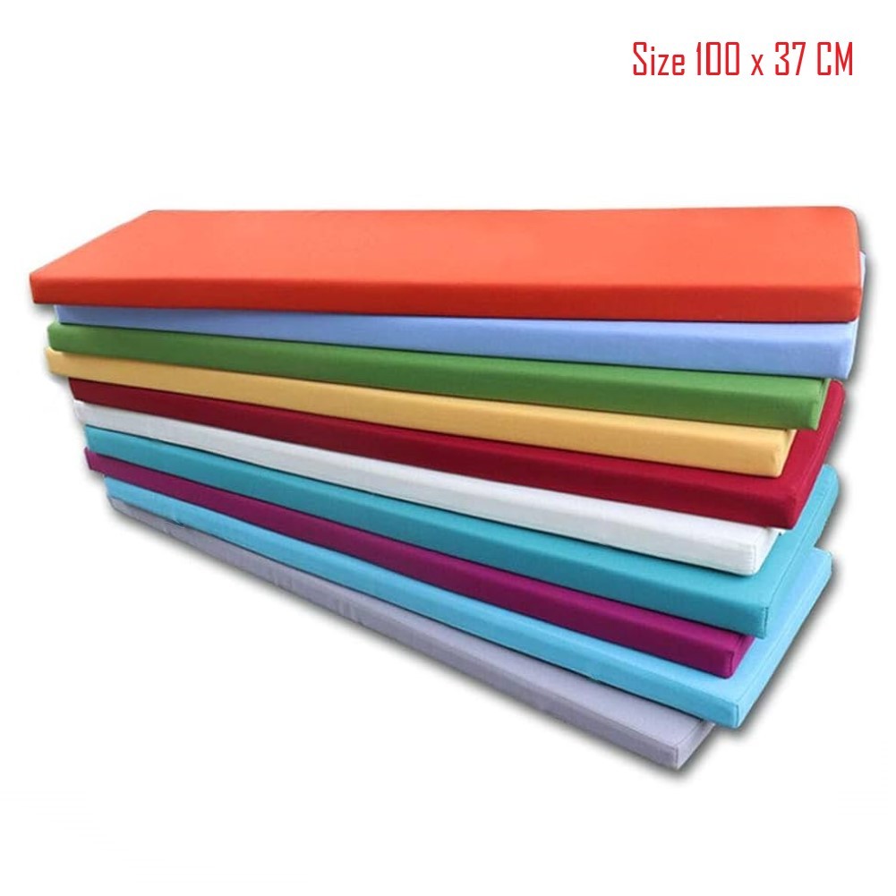 Bantalan Kursi Panjang 100CM Busa Empuk Kain Cover Katun Warna Mempesona