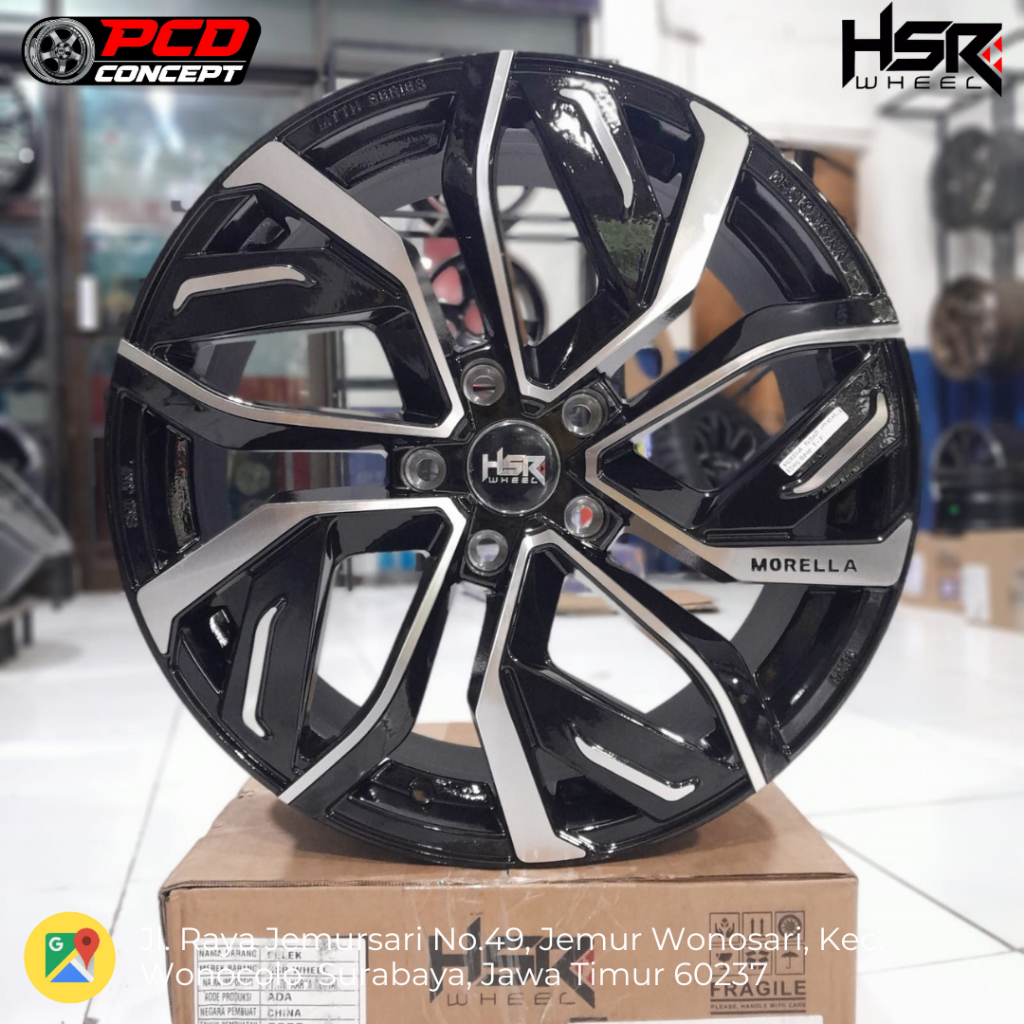 Pelek Velg Mobil Hrv R18 Ring 18 Murah Type HSR Morella HSR R18 Lebar 8 Pcd Baut 5x114,3 ET 45 VELG 