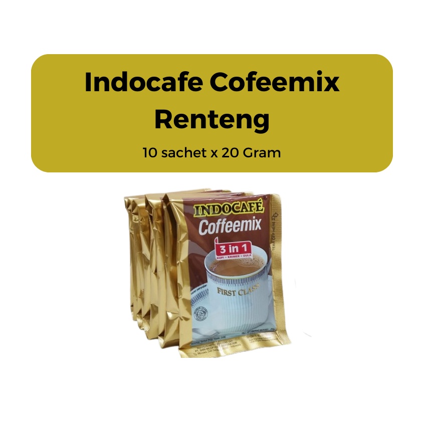 

[KODE DNWFU] INDOCAFE COFFEMIX 3 in 1 20 gram 10 Sachet