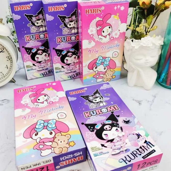 

[KODE 7ES7C] (12Pcs) Pulpen Fancy Karakter Lucu / Pen Gel Motif Cewe Cowo