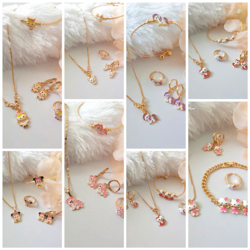 12.12 Promo Brand Kalung Set Anak Lengkap dengan Cincin+ Anting Xuping grosir