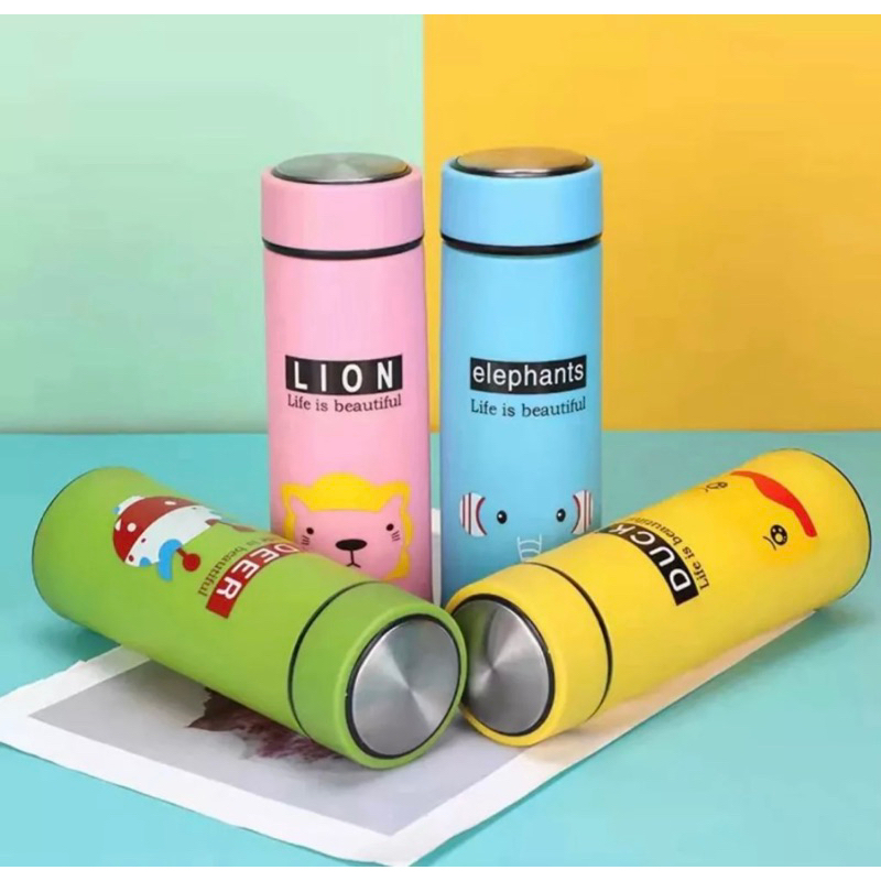 BOTOL MINUM KARAKTER ANIMAL UNIK/BOTOL MINUM KACA BPA FREE