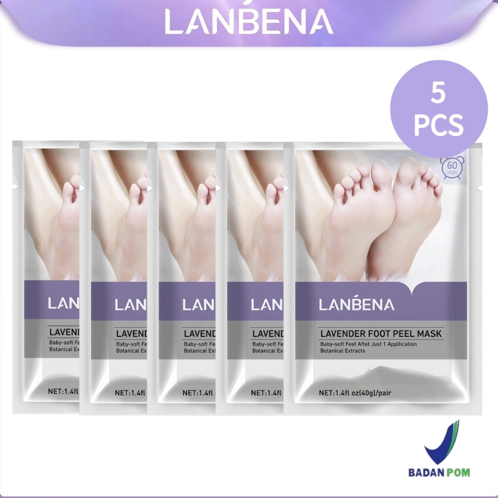 Sal3 [BPOM] LANBENA Lavender Foot Peeling er Kaki 5Pair Foot Remove Dead Skin Peeling Foot Care Peel