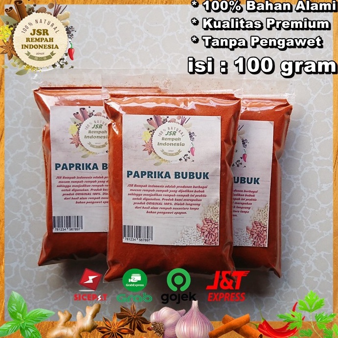 

SLLNP Paprika Bubuk Asli Kualitas Premium isi 100 Gram Bumbu Dapur JSR Rempah hhmdo