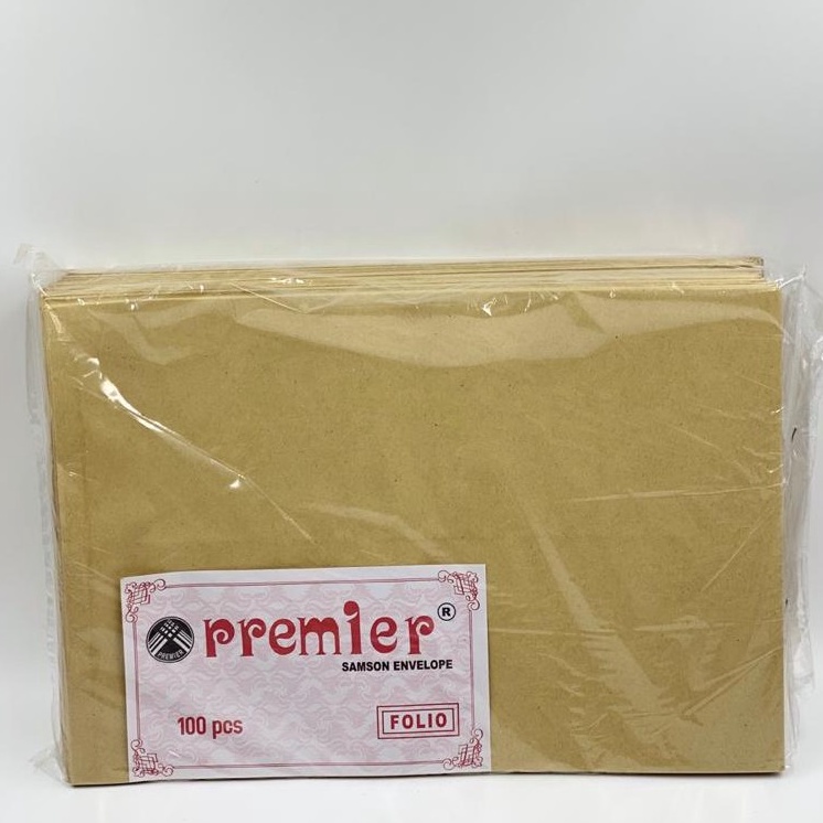 

12.12 Terlaris AMPLOP PREMIER SAMSON D / Amplop Coklat Folio Premier Samson D ( Folio / 24 X 35 CM ) !!