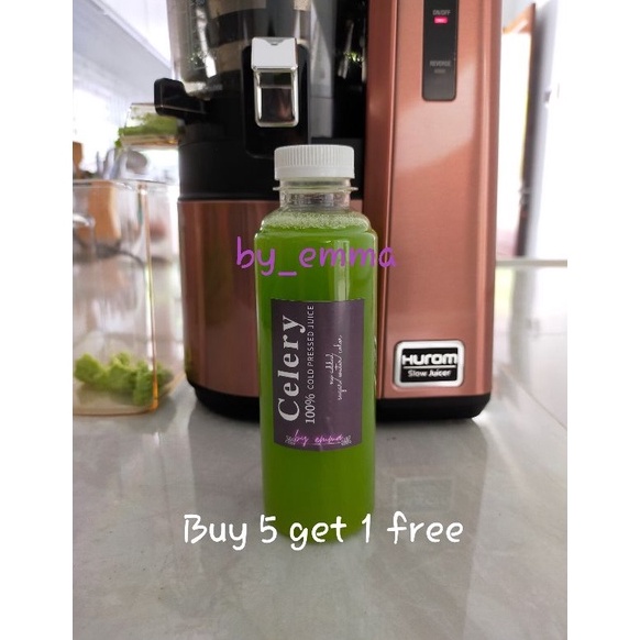 

↔ Celery stick cold pressed juice jus seledri 250ml (100% pure) Terkini