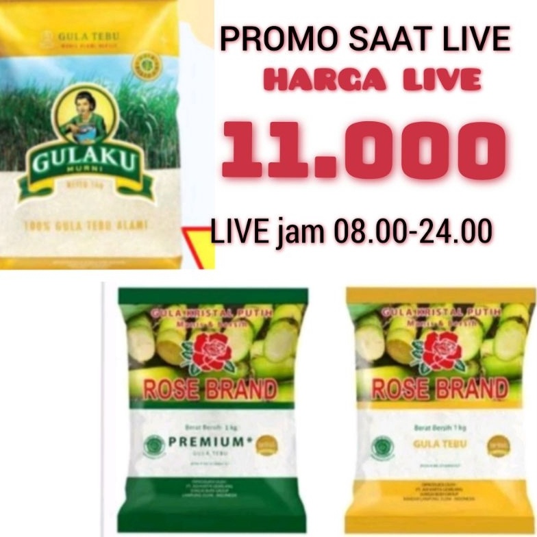 

DiSk0n Gulaku Mix / Gula Merk Pabrik Mix 1 Kg - Sembako Jatim Super Murah