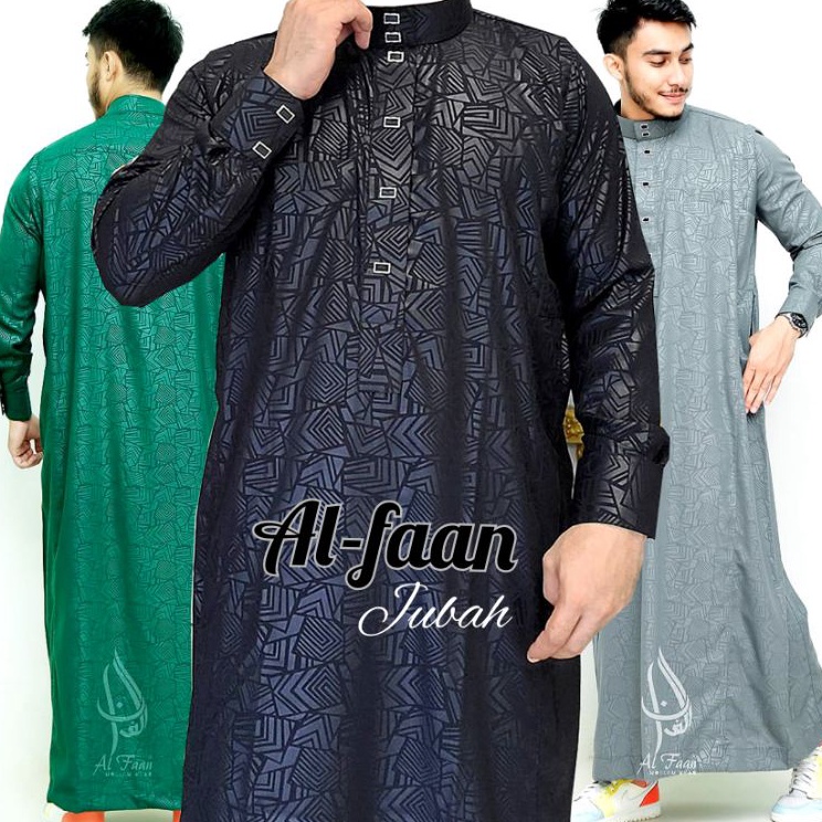 Makin laris gamis jubah pria dewasa jubah mewah jubah embos jubah alfaan exclusive