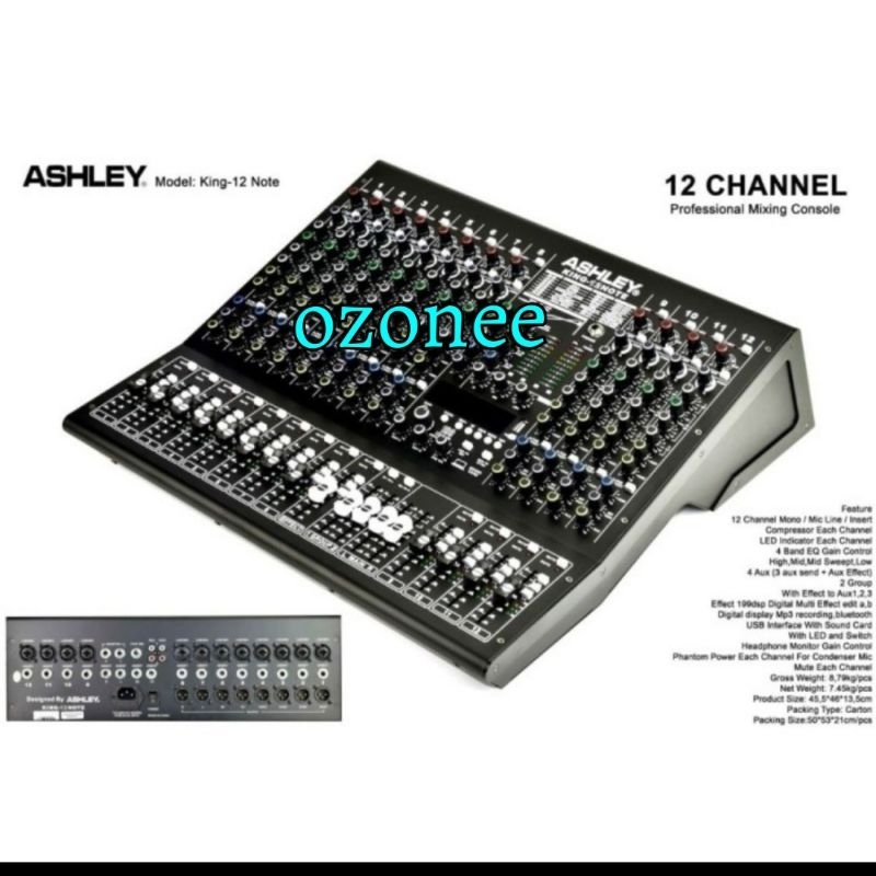 Mixer Ashley King 12 Note King12Note Original 12 Channel
