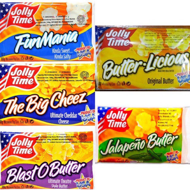COD?? JollyTime USA PopCorn - All Varian | Popcorn Instant Beragam Rasa - Fun Mania jolly time nr7hi