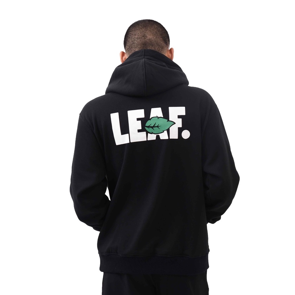 12.12 MALL LEAF OG Logo Classic Black Hoodie grosir