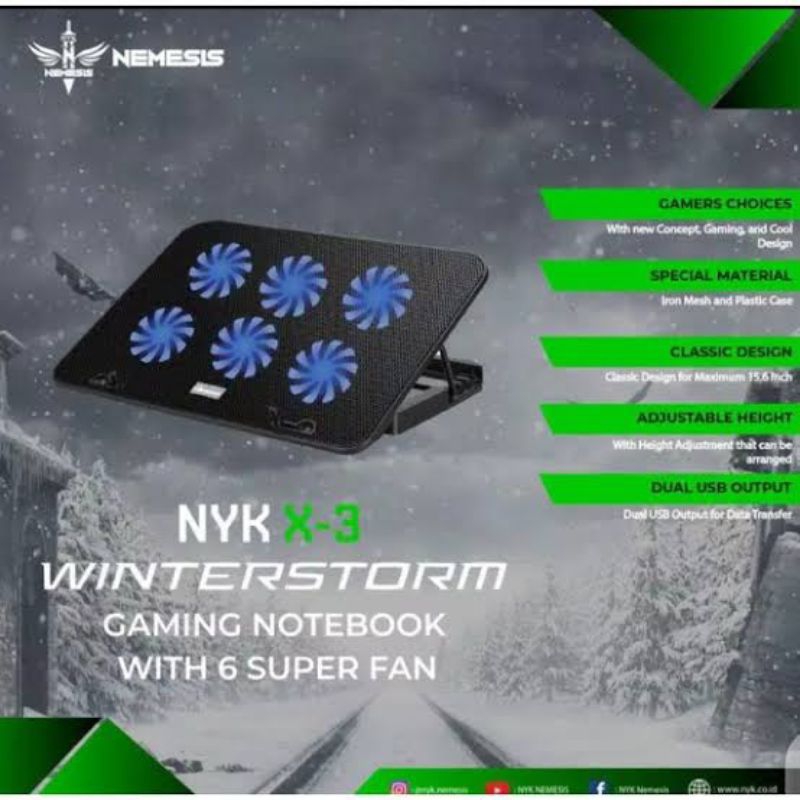 NYK COOLINGPAD GAMING NEMESIS NYK X3 WINTERSTORM