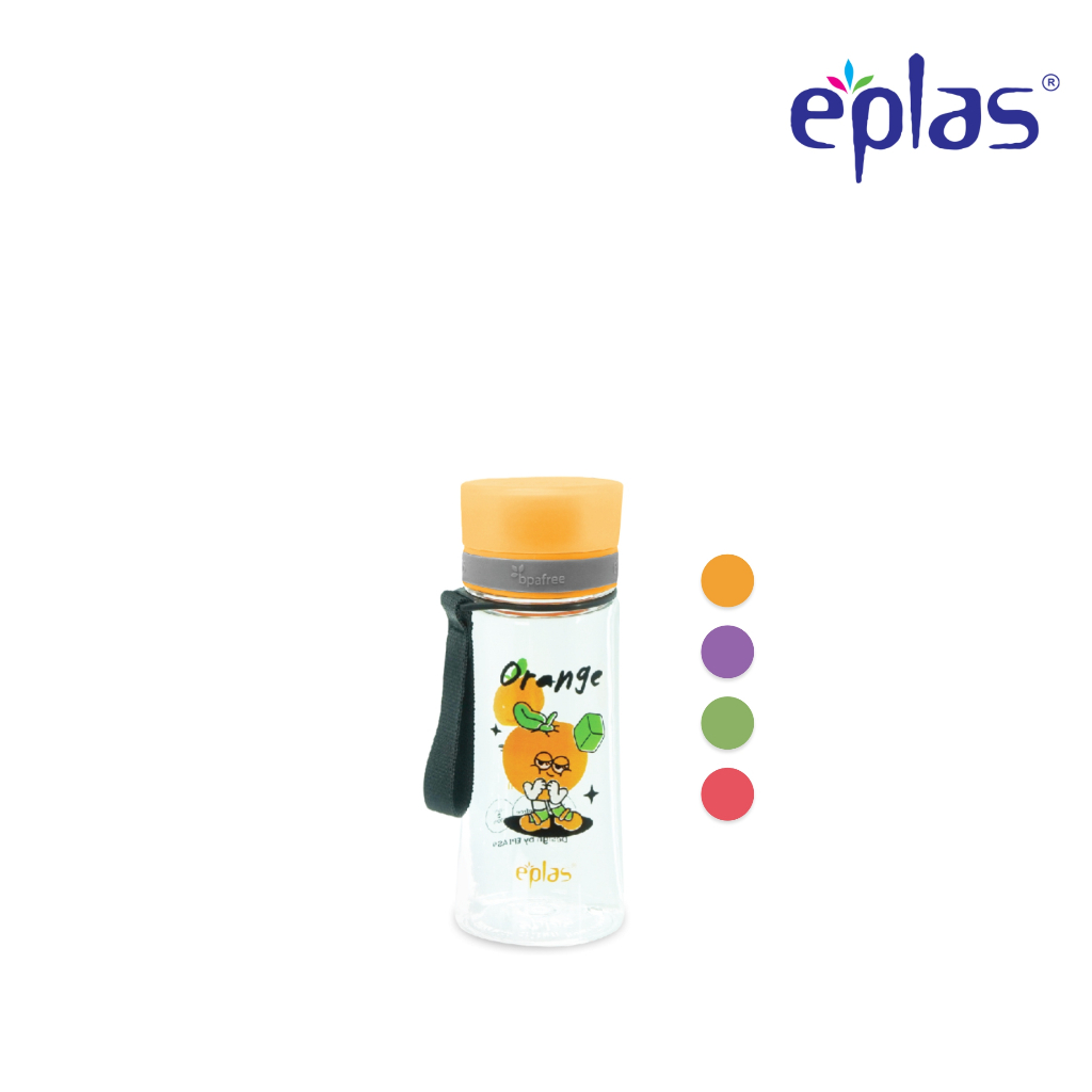 EPLAS Water Bottle With Handle (400ml), Water Tumbler, Botol Air, BPA Free, Tritan EGH-400