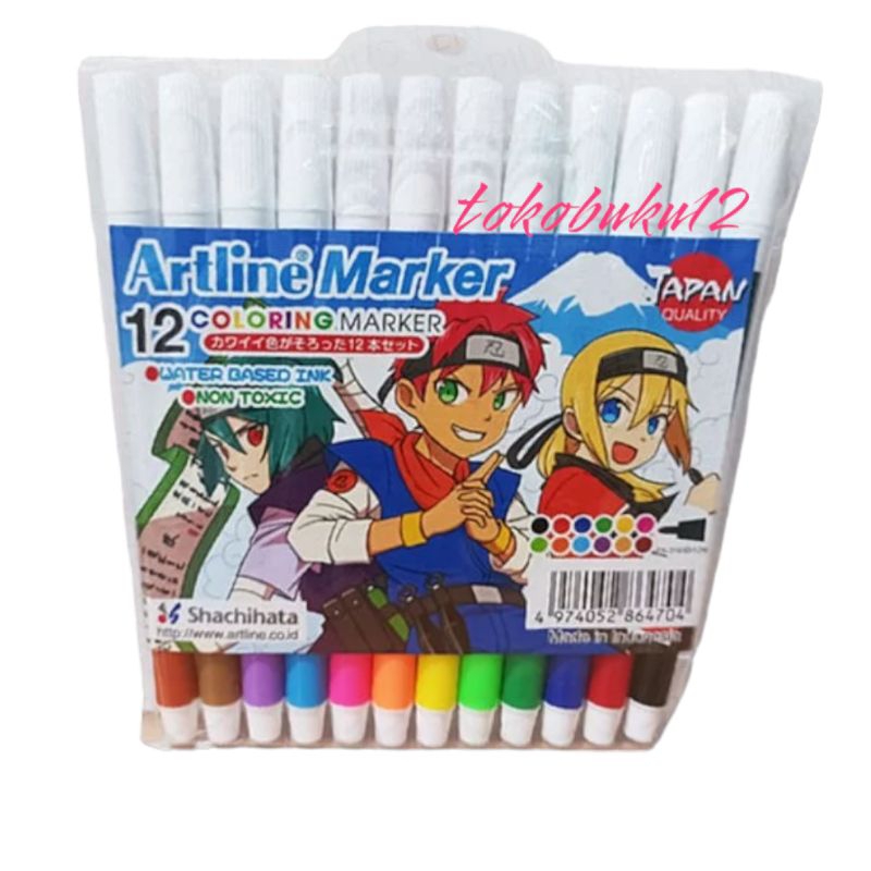 

Spidol Artline Isi 12 Warna - Artline Coloring Marker