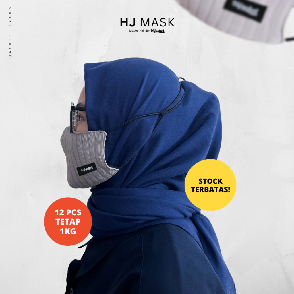 Micro mask hijacket / Masker Kain hijab Wajah Duckbill Pria Wanita non Sensi KF94 KN95