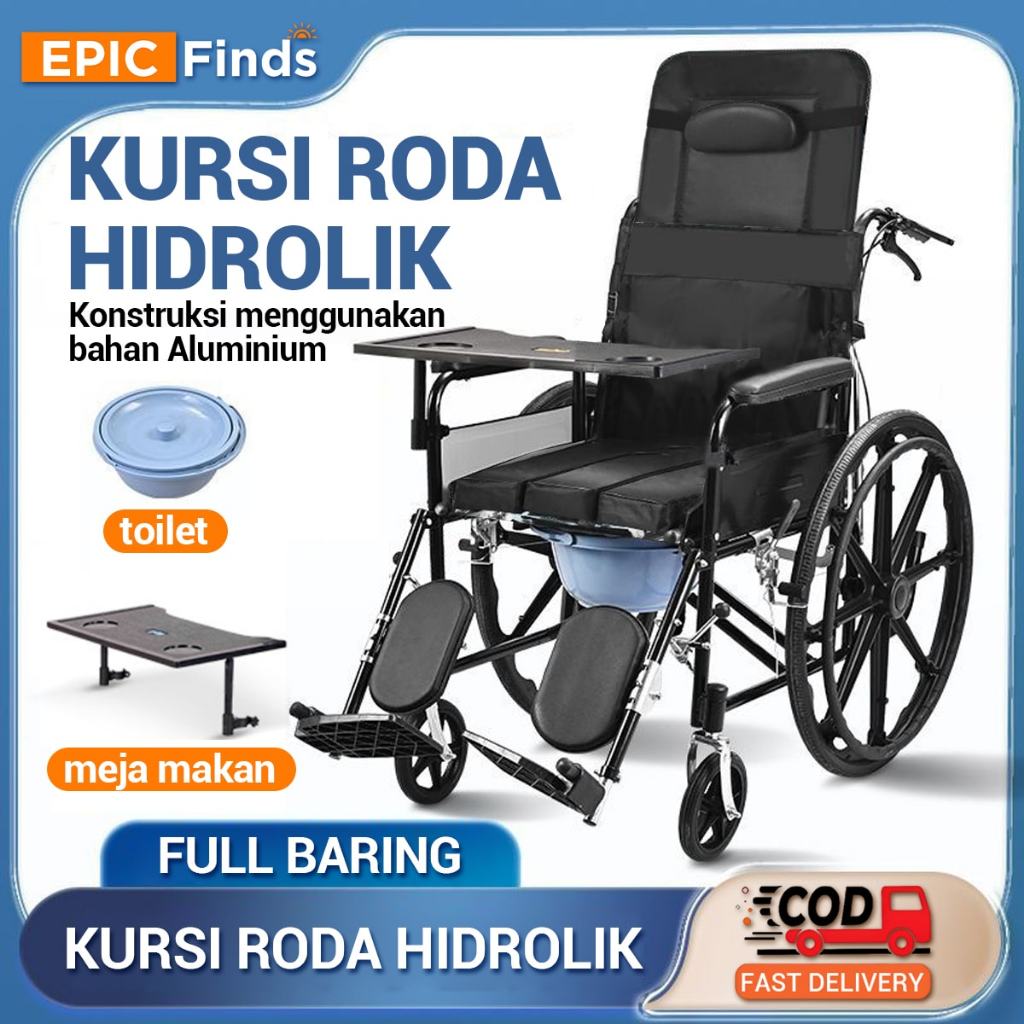 Epic Finds 24 lnci Kursi Roda Lipat Portable Traveling Kursi Roda Medis kursi roda baru