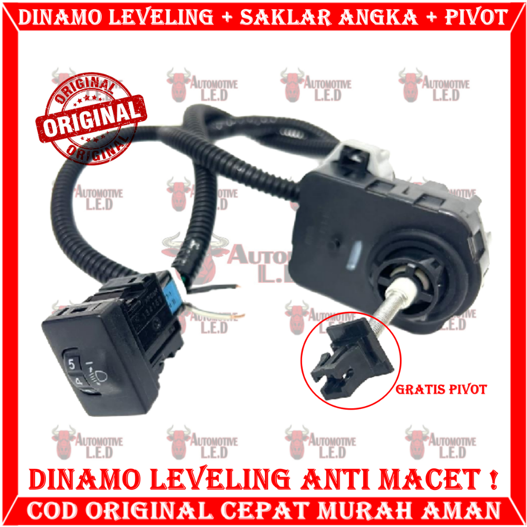 ORIGINAL ELECTRIC LEVELING MOTOR  PLUS SAKLAR ANGKA ANTI MACET FREE PIVOT OEM AUTO LEVELING HEADLAMP MOTOR BILED |  SAKLAR LEVELING HEADLAMP 10 STEP 5 BAR SWITCH ELEKTRIK HEADLIGHT LEVELING OEM