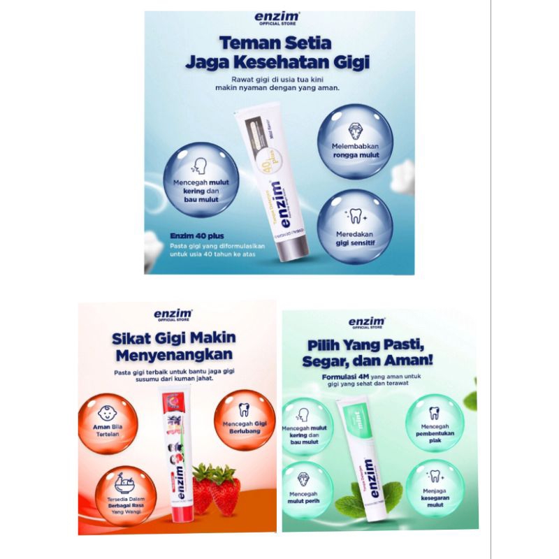 Enzim / Enzim Pasta Gigi dewasa / enzim Pasta Gigi anak 63/124g