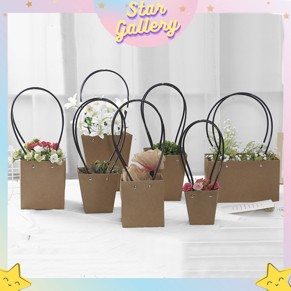 

Flower Paper HandBag Flower Gift Paper Bag Tas Bunga Kertas Flower Bucket Paper Bag KB1005