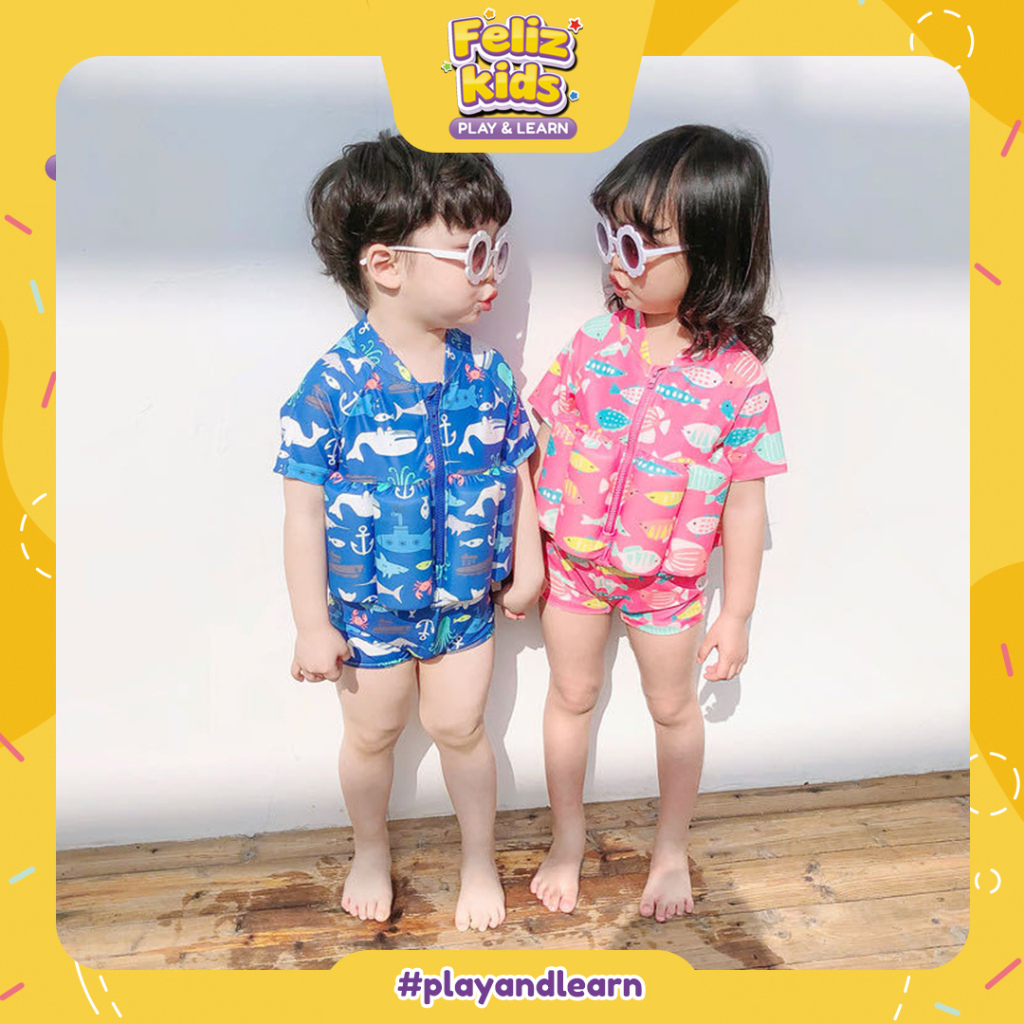 [FELIZKIDS] [BA05] Baju Renang Anak Busa pelampung Baju Pelampung Anak-Anak USIA UMUR 3 4 5 6 7 8 9 