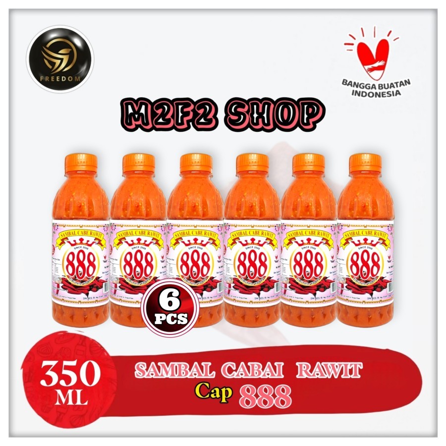 

Sambal Cap 888 Original Asli Cabe Rawit Botol Pet - 350 ml (Kemasan 6 Pcs)