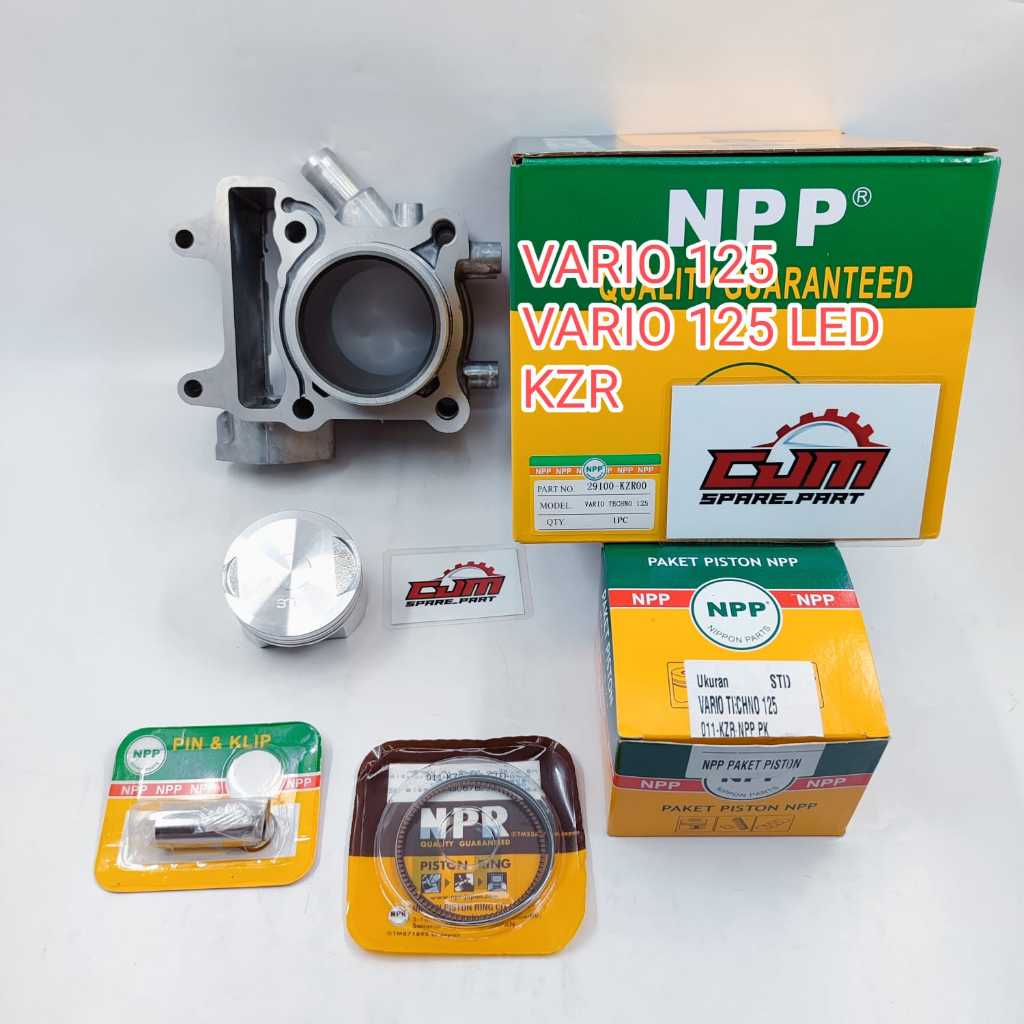 blok seher cylinder set+piston kit vario 125 old led fi injeksi original npp