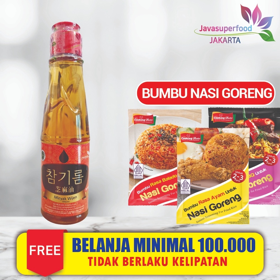 

[GW0] MINYAK WIJEN JAVA SUPER FOOD 135 ML / SESAME OIL KOREA HALAL Readystock (ﾉ^