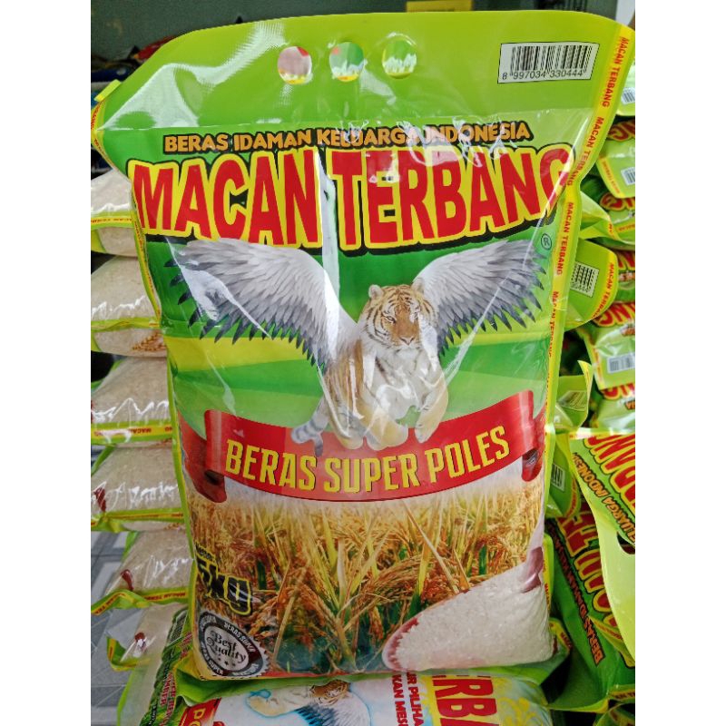 

beras punel Premium macan terbang hijau 5kg