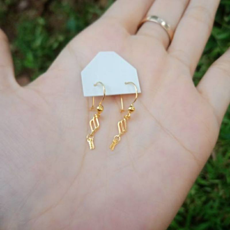Anting Gantung Emas Asli Remaja Model Bunga Cantik Anting Hooks Anting