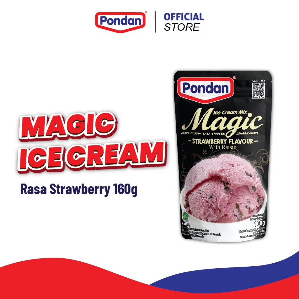 

(DISKON 50%) Pondan Ice Cream strawberry 160g EXPIRED 05 AGUSTUS 2025