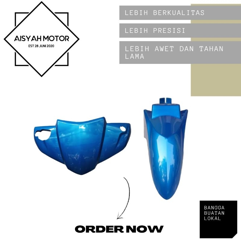 Cover Bodi Batok Depan Spakbor Depan Honda Vario 110 CW Warna Biru Tua