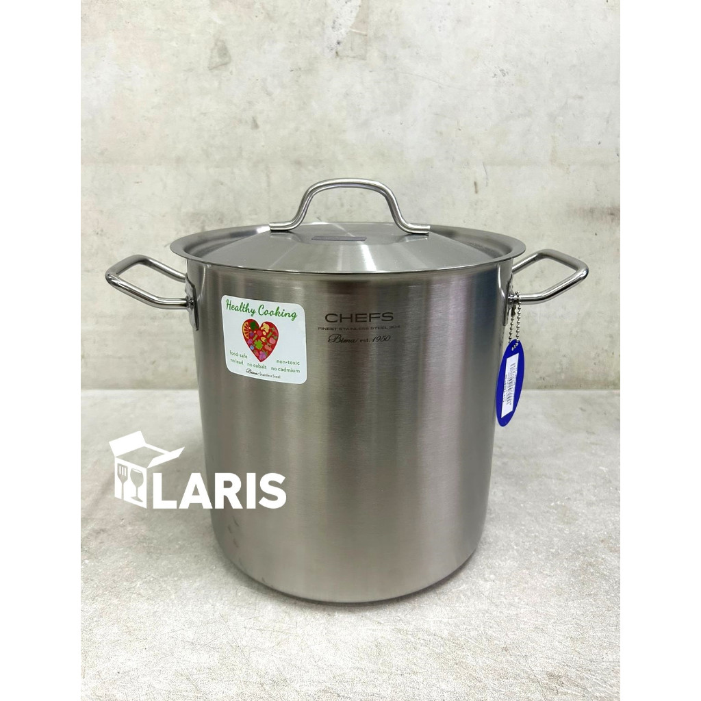 Bima Chefs Stock Pot 24cm 10,9 Liter Panci Stainless Bima Bahan Tebal Berkualitas