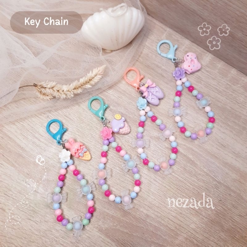 Key Chain Bag Charm Pastel Korea