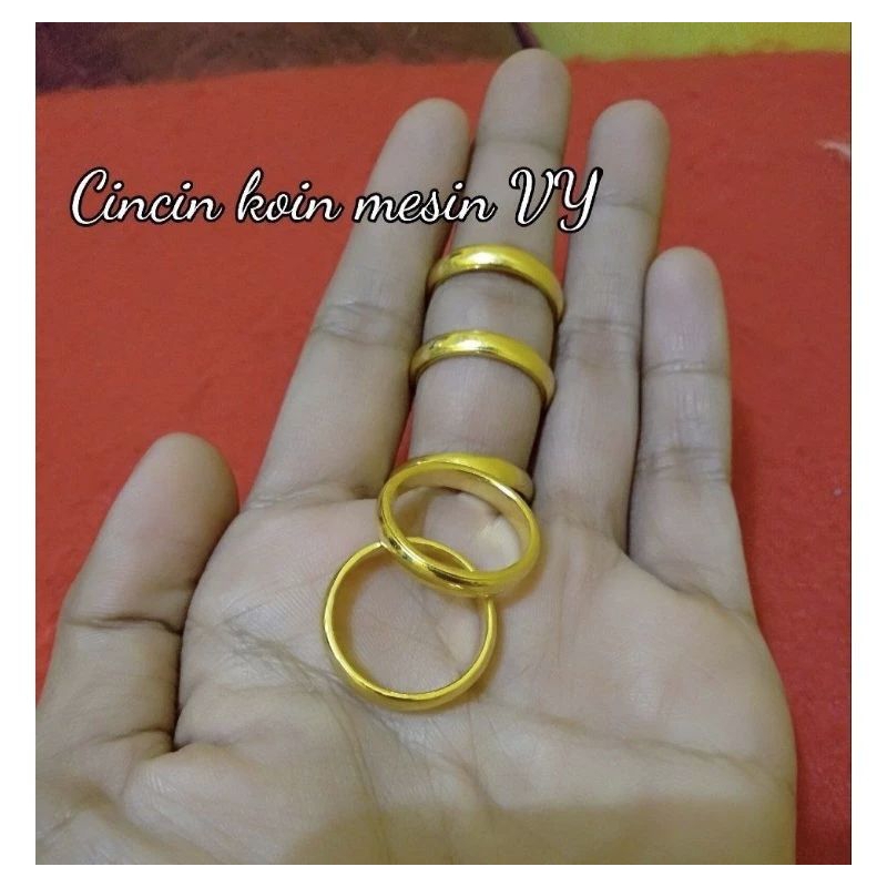 CINCIN POLOS CINCIN KAWIN LAPIS EMAS 24K