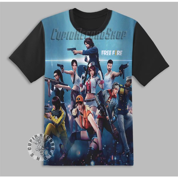 Kaos Free Fire Kaos Anak Game Free Fire Character -3 -3D- Baju Free Fire Kaos Anak Baju Anak Game Fr